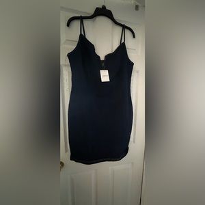 Dark denim bodycon stretch dress